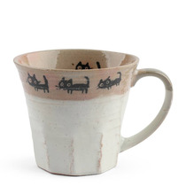 Mug Black Cat Parade White