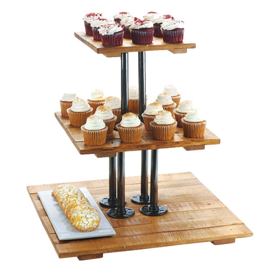 Cal-Mil 3428-99 20-3/4"W x 20-3/4"D x 20"H Madera Riser Display