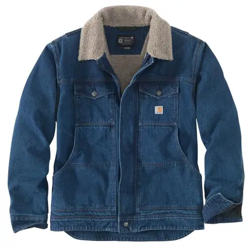 CARHARTT 106323 - Relaxed Fit Denim Sherpa-Lined Jacket - 2 Warmer Rating - Beech