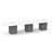  14' Classic Racetrack Conference Table with Cube Base - White Top, Newport Gray Base