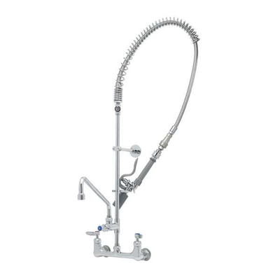 T&S Brass B-0133-14CRQJST EasyInstall Pre-Rinse Unit 8" Wall Mount