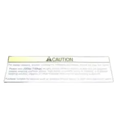 CAUTION STICKER WEIGHT