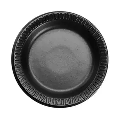6PBQR DART 6" BLACK LAMINATED FOAM PLATE, 1000/CS