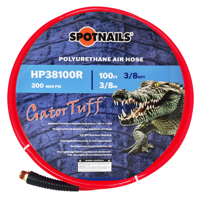 3/8" x 100' Poly Hose w/o Fittings (Red), 3/8" NPT