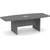 8' Classic Boat Shape Conference Table with Panel Base - Newport Gray