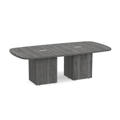 Arena Conference Table 8 Ft with Cube Base - Newport Grey