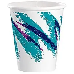 6 OZ WHITE PAPER HOT CUP, JAZZ, 1000/CASE    376JZ-00055
