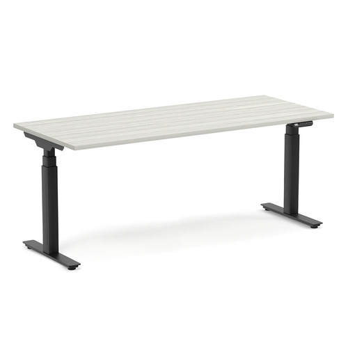 Enhance Electric Height-Adjustable Desk 30" X 72" - Silver Birch with Black Base