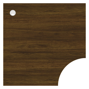 PLT3636 36" x 36" CORNER WORK SURFACE - Modern Walnut