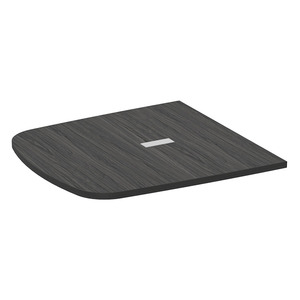 PL636THALF- 47"x47.5" ARENA 1/2 TABLE TOP W/GROMMET- Coastal Gray