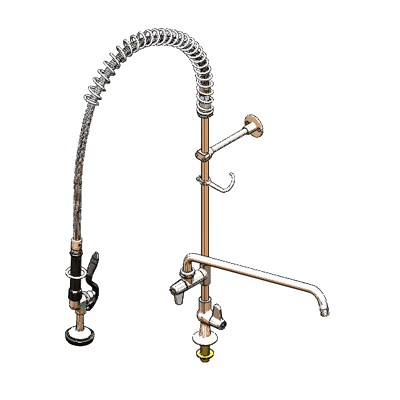 T&S Brass 5PR-1S18 Equip Pre-Rinse Unit 18" Add-On Faucet
