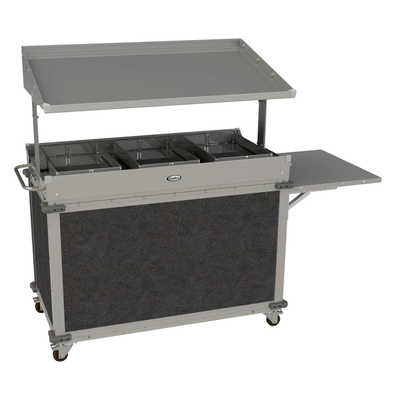 Cadco CBC-GG-B3-L3 MobileServ® Standard Grab & Go Merchandising Cart Large 1-Sided Grab & Go Shelf On Top