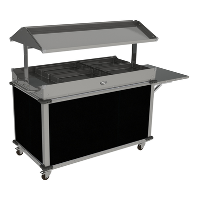 Cadco CBC-GG-B4-L6 MobileServ® Standard Grab & Go Merchandising Cart 2-Sided Grab & Go Shelf On Top