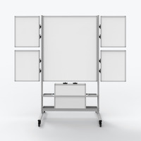 Luxor COLLAB-STATION Collaboration Station Double-Sided Magnetic Mobile Whiteboard, 82" x 76"