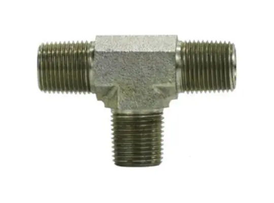 Pipe Tee, 1-1/4 in MPT x 1-1/4 in MPT x 1-1/4 in MPT, Steel