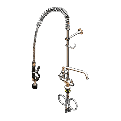 T&S Brass 5PR-2S12-C Equip Pre-Rinse Unit Single Hole Deck Mount