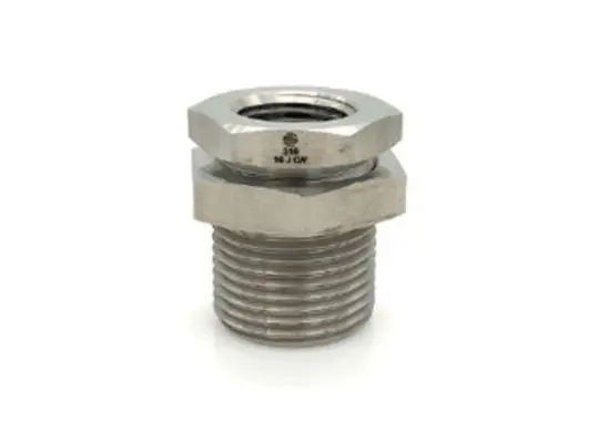 Bulkhead Union, 1/2-in Female NPT x 1/2-in Female NPT, 316 Stainless Steel