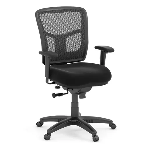 MID BACK MESH CHAIR 7700F BLACK SEAT (FABRIC SEAT IN CARTON)