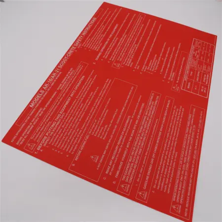 DECAL, SAFETY OPERATION RED