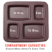 Cook's Gator 4-Compartment Insulated Meal Tray Capacities