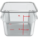 Carlisle 1195207 Squares Polycarbonate Food Storage Container 6 