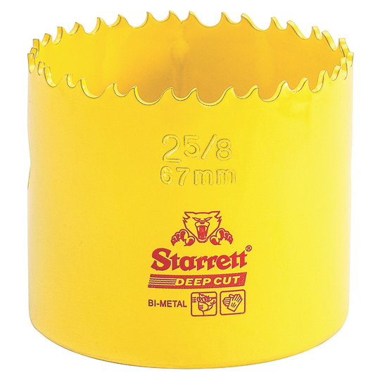 STARRETT DCH0258-G 2-5/8'' (67mm) NVP Deep Cut Bi-Metal Hole Saw
