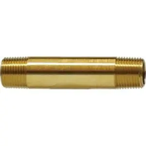 Long Nipple, 3/4-in MNPT x 3/4-in MNPT, 2 in, Brass
