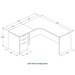 CLALD1005L- Left-Handed Classic L-Shape Workstation 66" W x 24" D with 42" Return and Box/Box/File Pedestal- Cherry