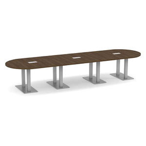 14ft Racetrack, Palmer base Conference Table: MODERNWALNUT PALRT3168NMWNBRU