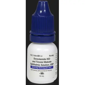 Dorzolamide 2% + Timolol 0.5% 10mL Drops NDC 70069005101