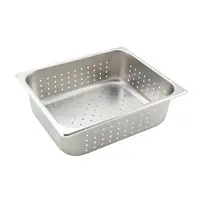 Winco SPHP4 Perforated Anti-Jam 1/2 Size, 4" D Steam Table Pans