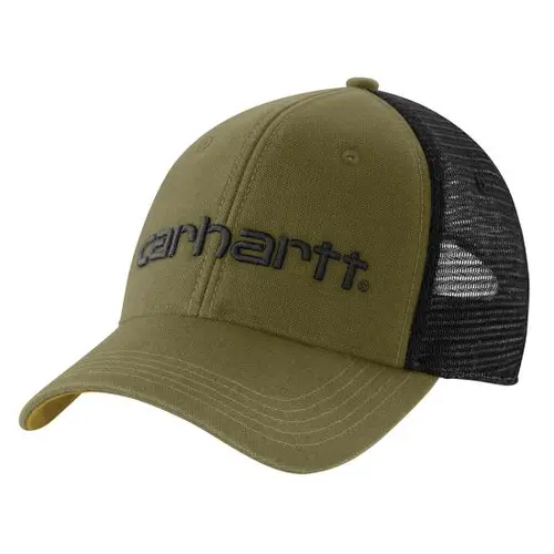 CARHARTT 101195 - Canvas Mesh-Back Logo Graphic Cap - Dark Bronzed Green