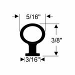 3/8" x 5/16" Bulb Weatherstrip with Track