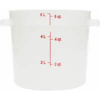 Carlisle 1097502 White Polyethylene 6 qt Bain Marie