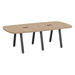 SIGAR7636N - 8 ft. Arena Conference Table w/Black Metal VA Leg