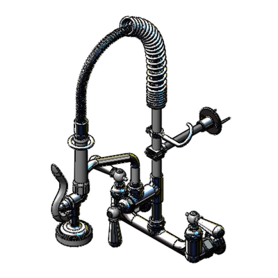 T&S Brass MPZ-8WCN-06 Mini Pre-Rinse Unit 8" Wall Mount Base Faucet