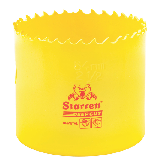 STARRETT DCH0212-G 2-1/2'' (64mm) NVP Deep Cut Bi-Metal Hole Saw
