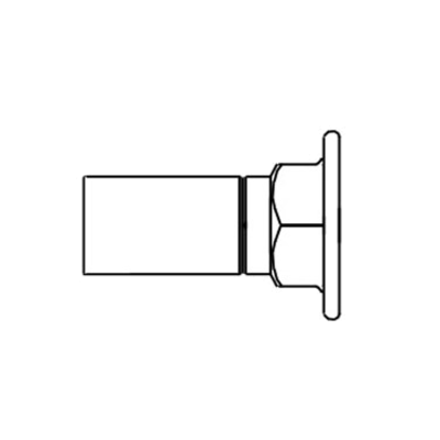 T&S Brass B-0446 Inlet Extension Adds 2-3/4" to Faucets with 1/2" IPS Inlets