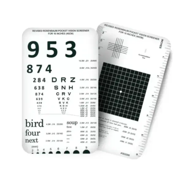 Rosenbaum Pocket Vision Screen with Amsler Grid 9359