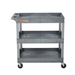 Luxor EC111-G TUFFY XL Three-Shelf Tub Utility Cart, 32" x 18", 