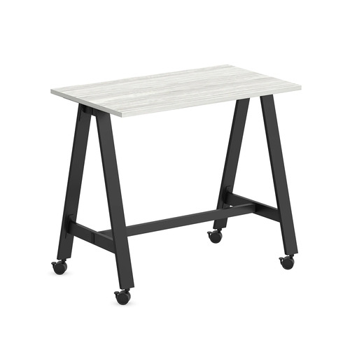 Signature Bistro Table 24" x 48" - Silver Birch with Black Legs