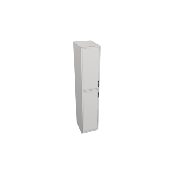 Fresno Pure White Box  Utility Cabinet Kit - 18” X 96”H X 24”D