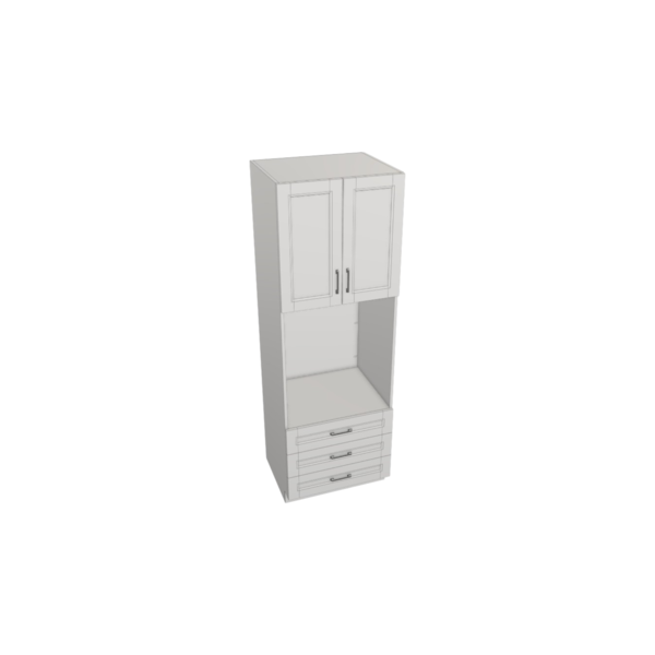 Vail Pure White Box   Oven Cabinet Kit - 30” X 96”H X 24”D