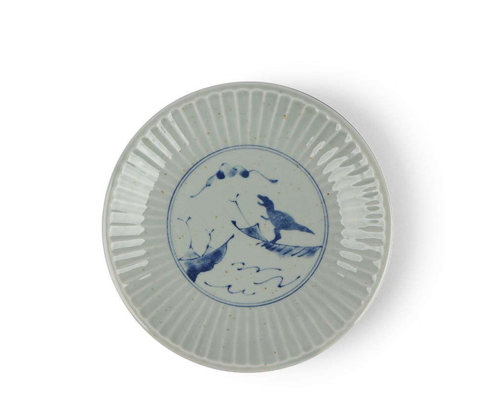 Edo-Style Dino Plate 6" Shinogiryu