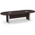 10' Classic Racetrack Conference Table with Accent Base - Espresso Top, Silver Base