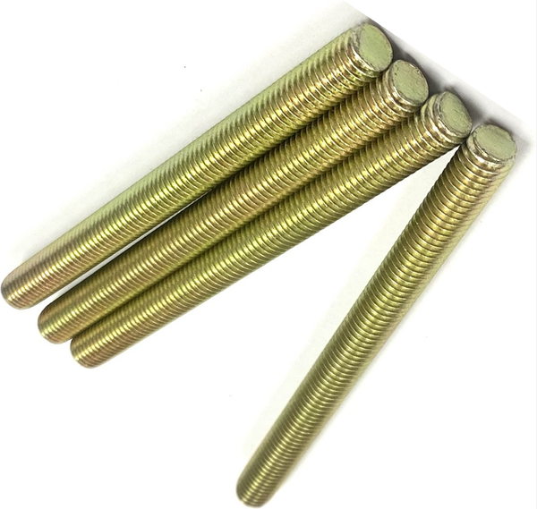 1/4" - 28 X 72" FULLY THREADED STRAIGHT ROD SAE J429 GR 8 ZINC TRIVALENT YELLOW