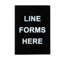 Winco SGN-803 Informational Sign 8.46" X 11.85 "Line forms Here"