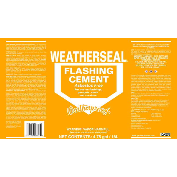 WEATHERSEAL FLASHING CEMENT