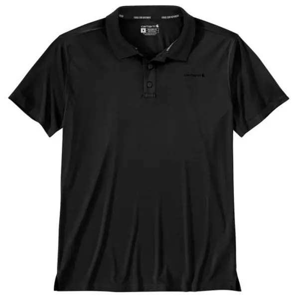 CARHARTT 106901 - Force Sun Defender Relaxed Fit Lightweight Short Sleeve Polo - Black