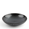 Bowl Serving 11.25" Silver Black Granite